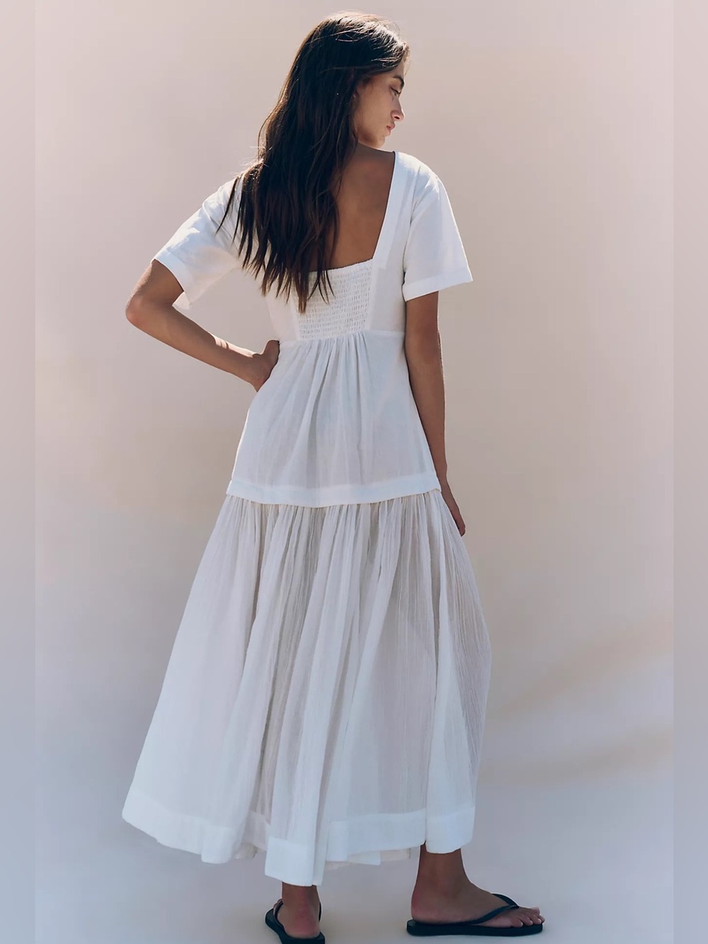 Free People Marcella Midi Boho‎ Dress in White Size XS - Picture 2 of 12